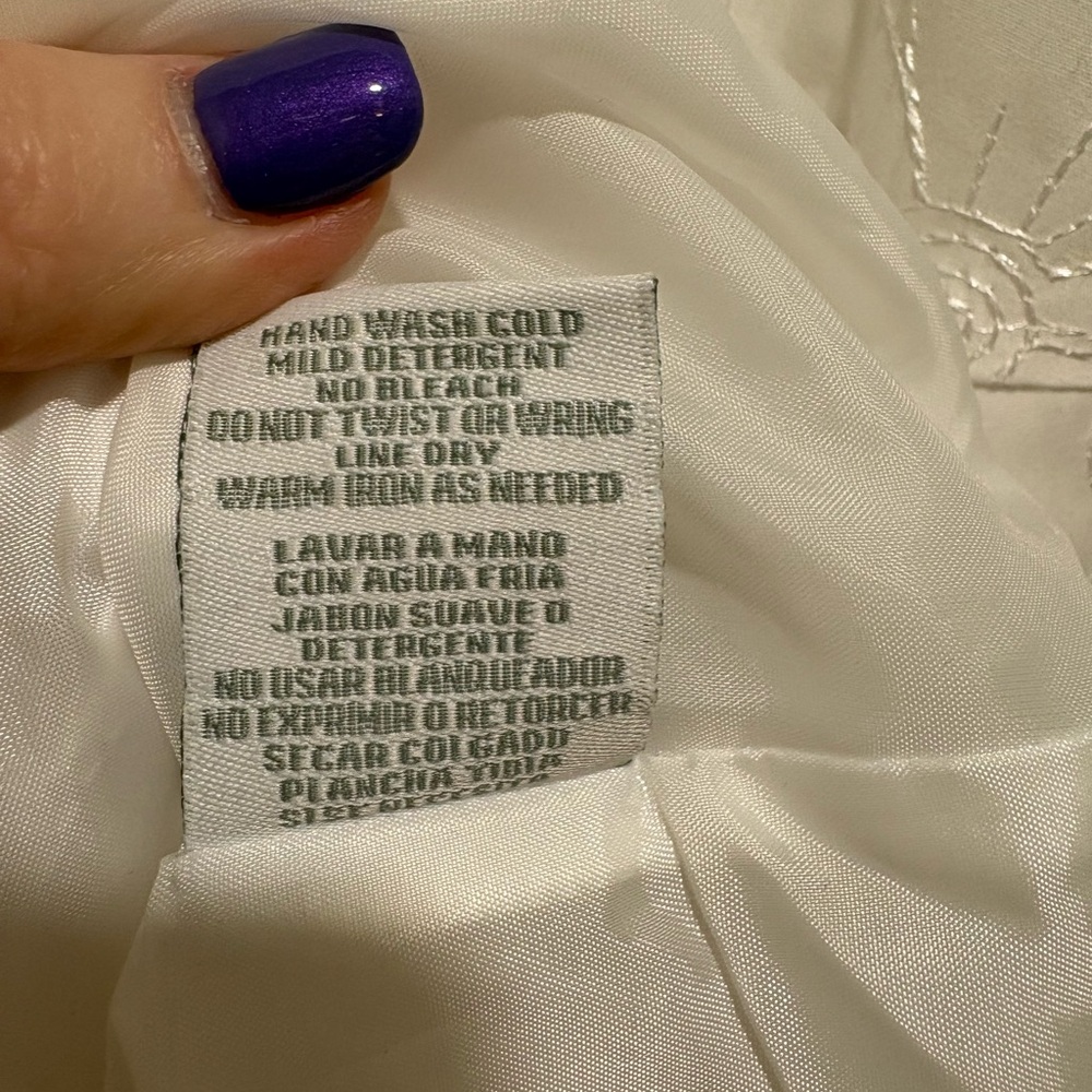 Dress Barn White Embroidered Button Down Dress Size 14 Petite NWT - Picture 6 of 6